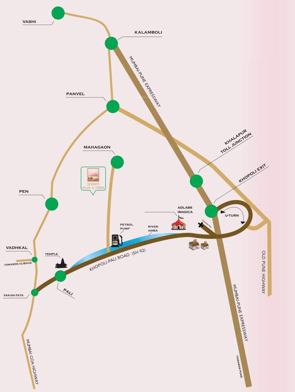 serenity villas and farms Location Plan