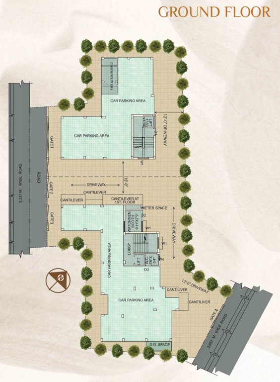  eden petals Block 1 And 2 Cluster Plan for ground Floor