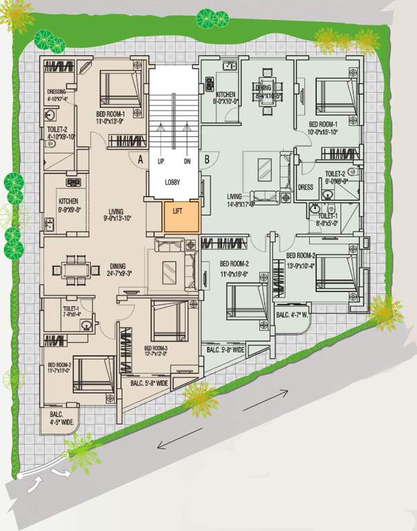  pratibha Pratibh Cluster Plan From 1st To 5th Floor
