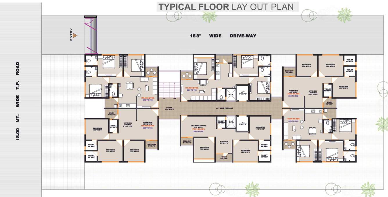  elegance Virat Elegance Cluster Plan from 1st to 7th Floor