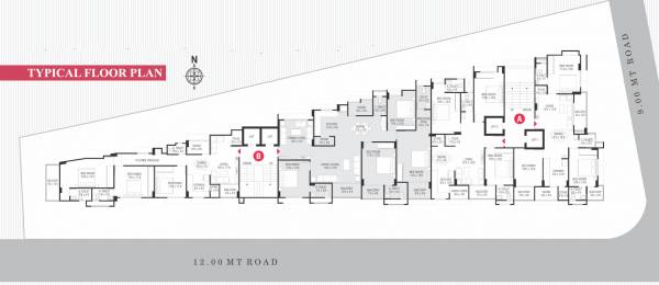 rangbindu-flats Tower A & B Cluster Plan from 1st to 6th Floor