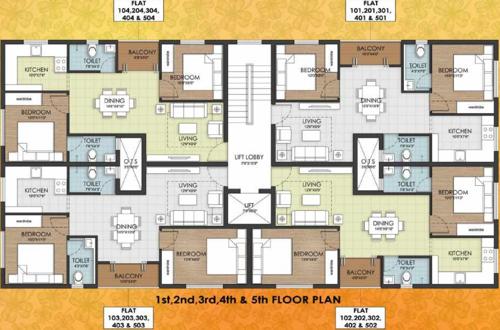  golden-elephant Golden Elephant Cluster Plan from 1st to 5th Floor