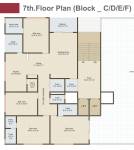 Block C, D, E & F Cluster Plan for 7th Floor aavkar-homes Block C, D, E & F Cluster Plan for 7th Floor
