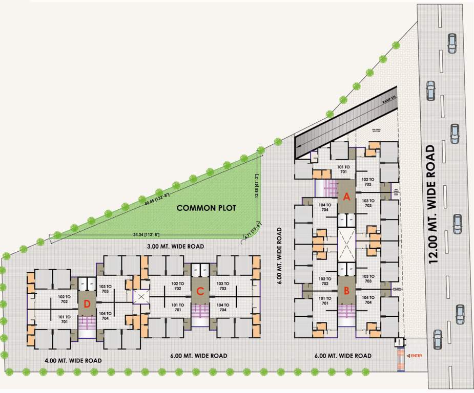  colin elegance Block A,B,C,D Cluster Plan For Typical