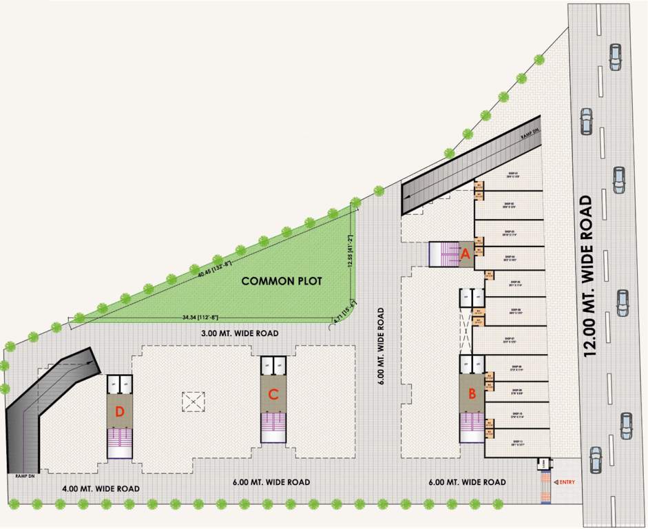  colin elegance Block A B Cluster Plan For Ground Floor