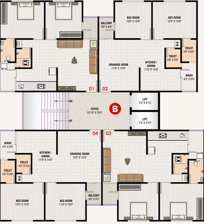  colin elegance Block B Cluster Plan From 1st To 7th Floor