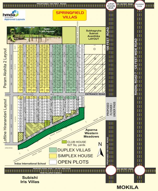  lahari aananda spring field villas Layout Plan