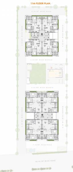  sanidhya Block A & B Cluster Plan for 11th Floor