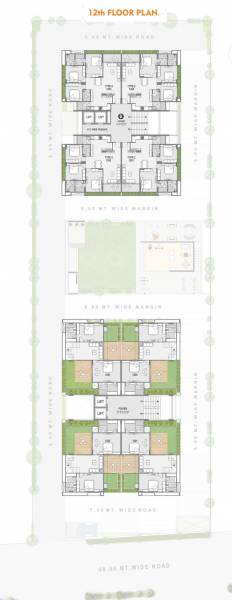  sanidhya Block A & B Cluster Plan for 12th Floor