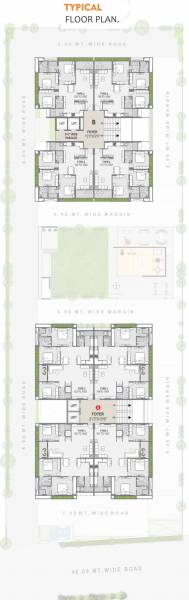  sanidhya Block A & B Cluster Plan from 1st to 10th Floor