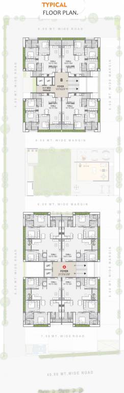  sanidhya Block A & B Cluster Plan from 1st to 10th Floor