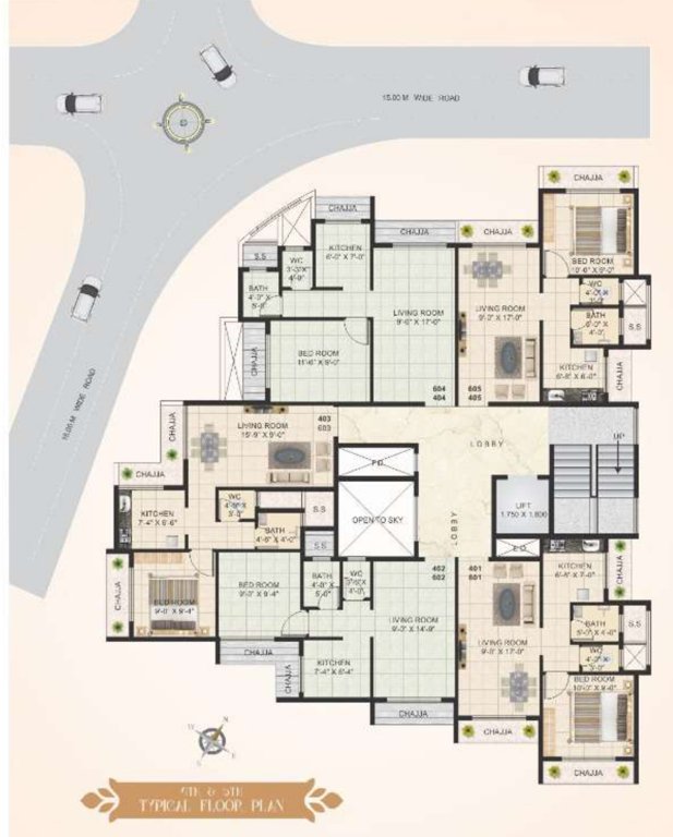  parvati vastu Parvati Vastu Cluster Plan for 4th and 6th Floor