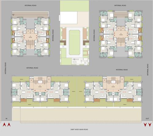  raj-iconza Block A, B, C And D Cluster Plan from 2nd to 8th Floor