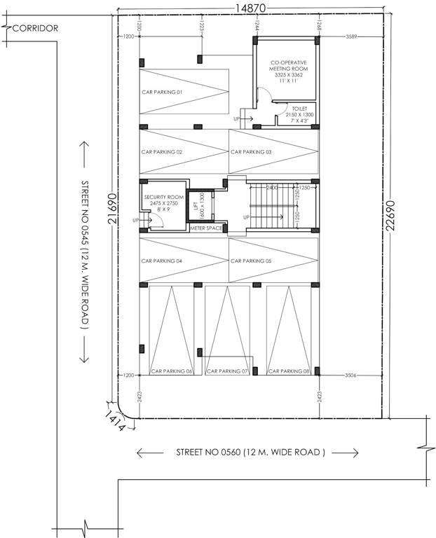  kedareshwar co operative housing society Kedareshwar Co Operative Housing Society Cluster Plan for ground Floor