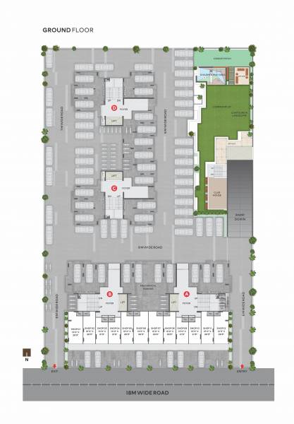  ornate A  TO D Cluster Plan for Ground Floor