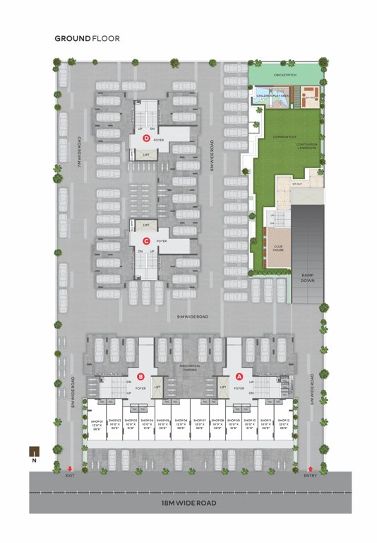  ornate A  TO D Cluster Plan for Ground Floor