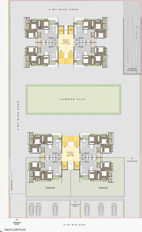  zion skyfield Block A And Block B Cluster Plan for 2nd Floor