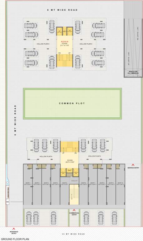  zion skyfield Block A And Block B Cluster Plan for ground Floor