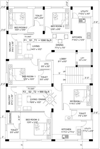  greenville Greenville Cluster Plan From 1st To 3rd Floor