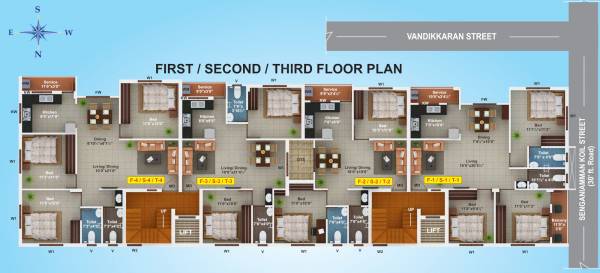  aradhana Aradhana Cluster Plan from 1st to 3rd Floor
