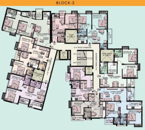  dream-sunrise Block 2 Cluster Plan from 1st to 4th Floor