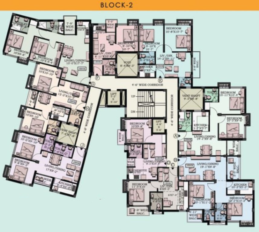  dream sunrise Block 2 Cluster Plan from 1st to 4th Floor