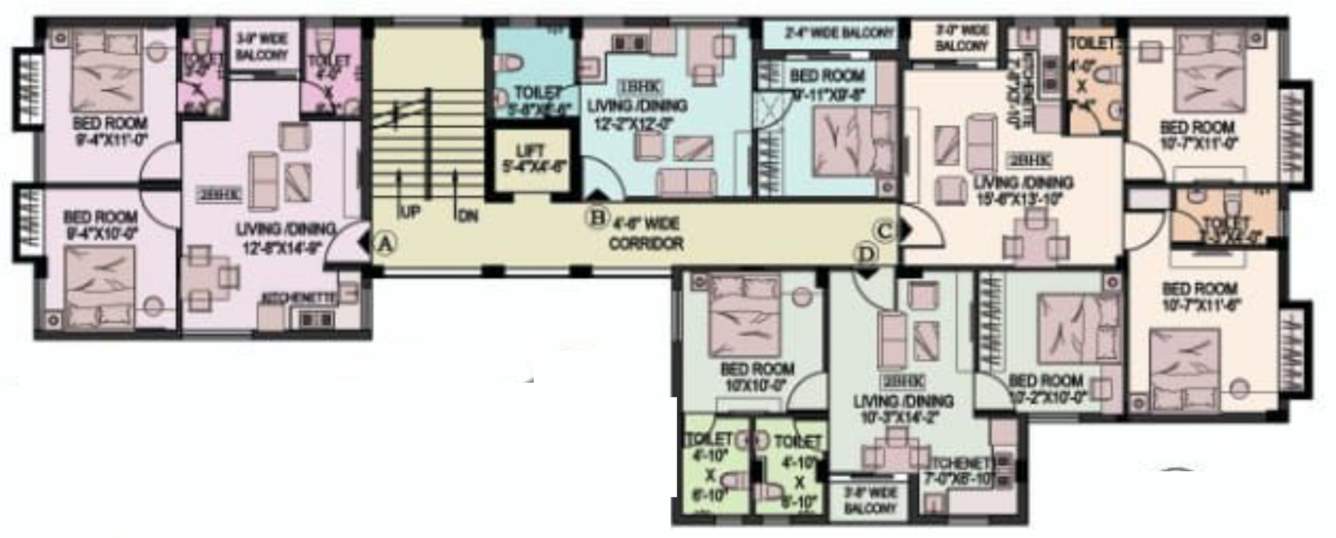  dream sunrise Block 3 Cluster Plan from 1st to 4th Floor