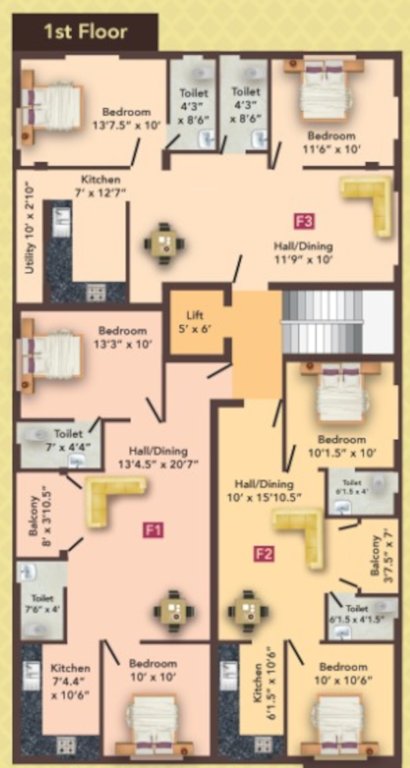  mm metro MM Metro Cluster Plan for 1st Floor