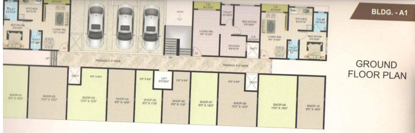  avadh complex Block A1 Cluster Plan for ground Floor