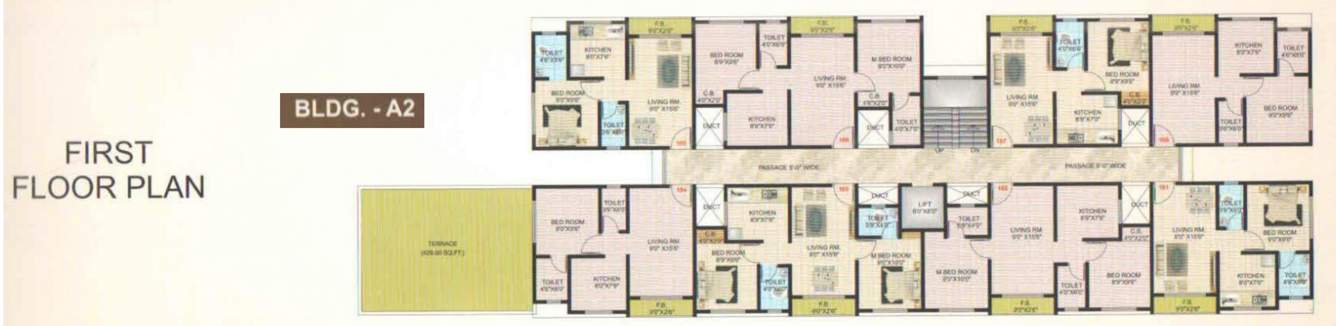  avadh complex Block A2 Cluster Plan for 1st Floor
