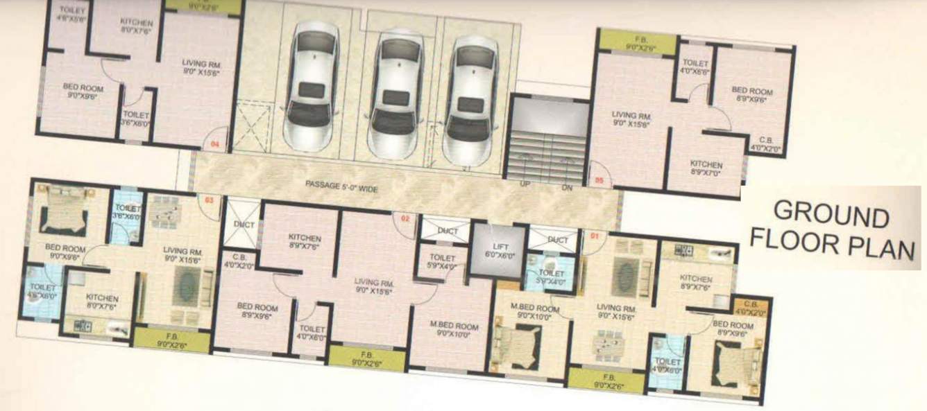  avadh complex Block A3 Cluster Plan for ground Floor