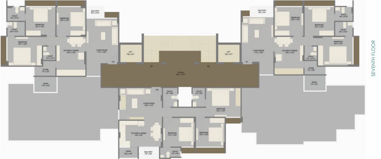  serene 1 Serene 1 Cluster Plan for 7th Floor