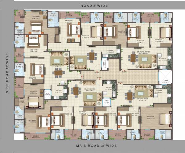  housing Dummy Tower Cluster Plan