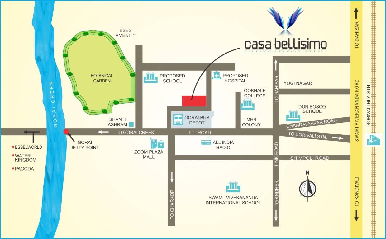  gorai laxmi chsl casa bellisimo b wing phase ii Location Plan