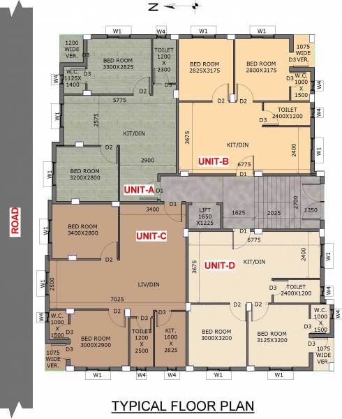  chaity-apartment Chaity Apartment Cluster Plan from 1st to 3rd Floor