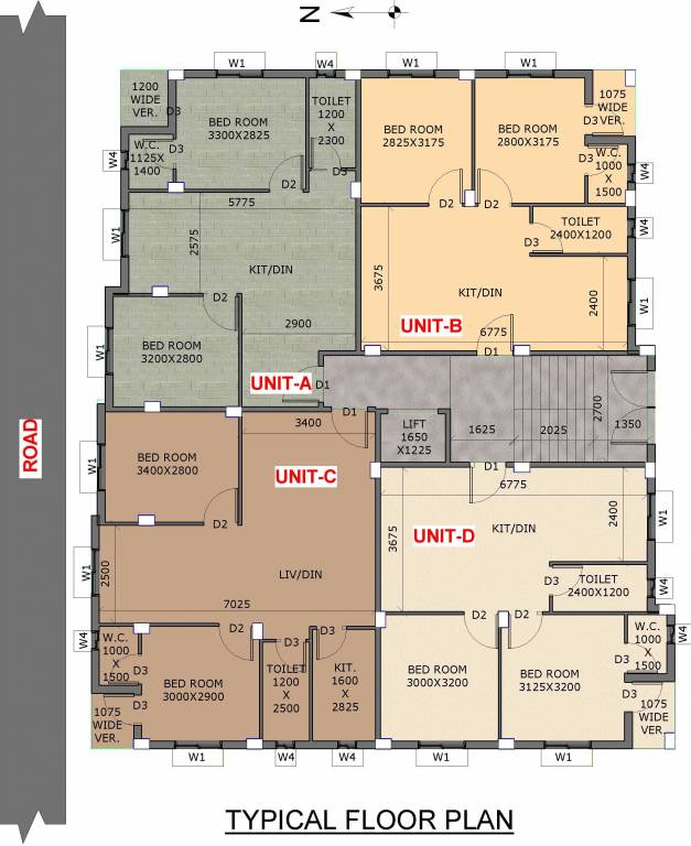  chaity apartment Chaity Apartment Cluster Plan from 1st to 3rd Floor