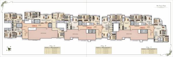  sayba-residency Sayba Residency-Wing A Cluster Plan