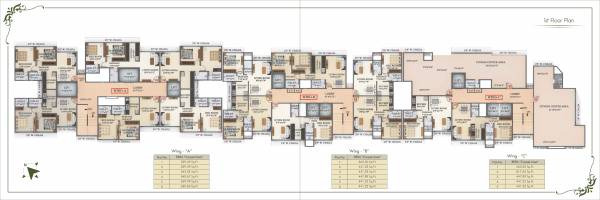  sayba-residency Sayba Residency-Wing A Cluster Plan