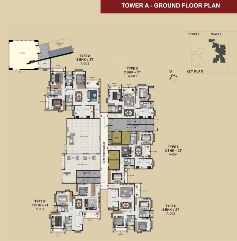 sattva signet Tower A Cluster Plan for ground Floor