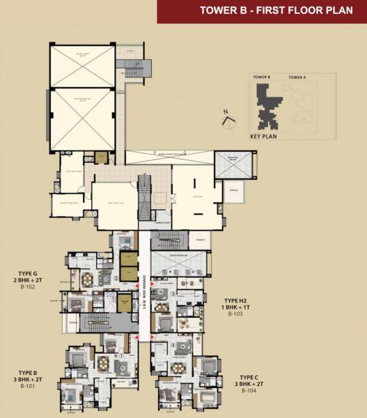  sattva-signet Tower B Cluster Plan for 1st Floor