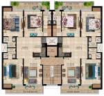  residencia Cluster Plan from 1st to 4th Floor