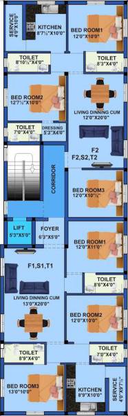  ananthu-nilayam Ananthu Nilayam Cluster Plan For 1st Floor
