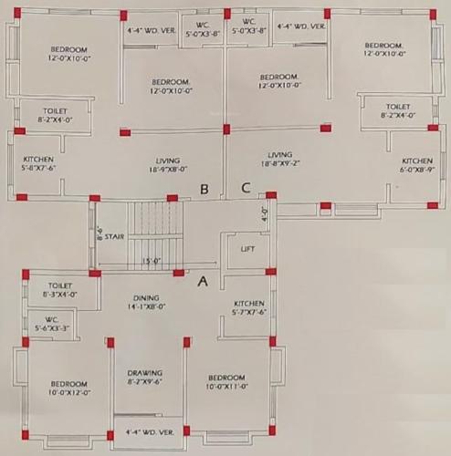  sarada-apartment Sarada Apartment Cluster Plan from 1st to 3rd Floor
