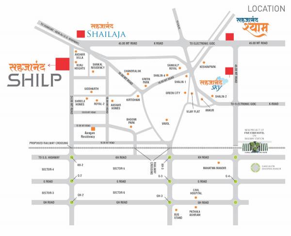 sahajanand-shilp Location Plan