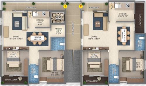  western-prime Western Prime Cluster Plan From 1st To 5th Floor