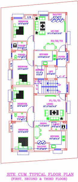  priyam Ayyan Priyam Cluster Plan from 1st to 3rd Floor