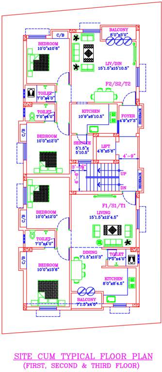  priyam Ayyan Priyam Cluster Plan from 1st to 3rd Floor