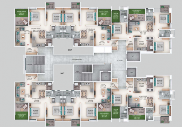 Wing B1 Cluster Plan rhythm-county-phase-ii Wing B1 Cluster Plan
