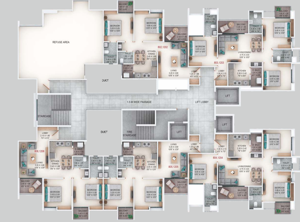  rhythm county phase ii Wing B3 Cluster Plan