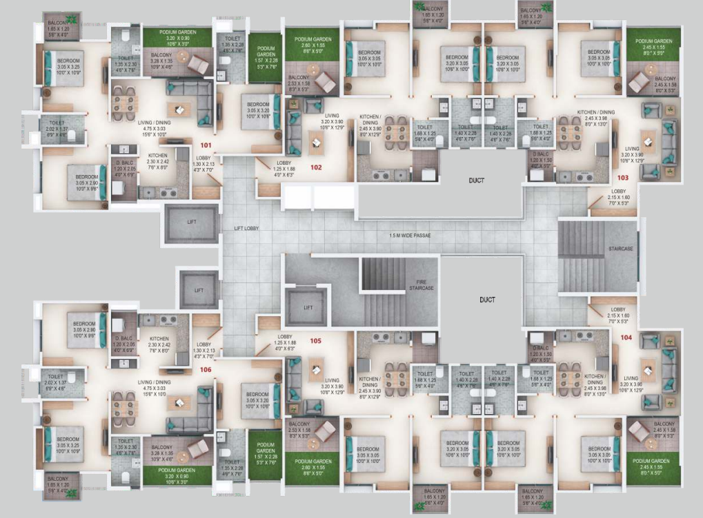  rhythm county phase ii Wing B4 Cluster Plan
